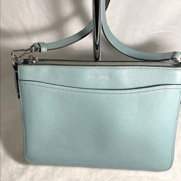 Kate Spade Leather Margaux Med Convertible Crossbody - Hazy Blue - Picture 2 of 14